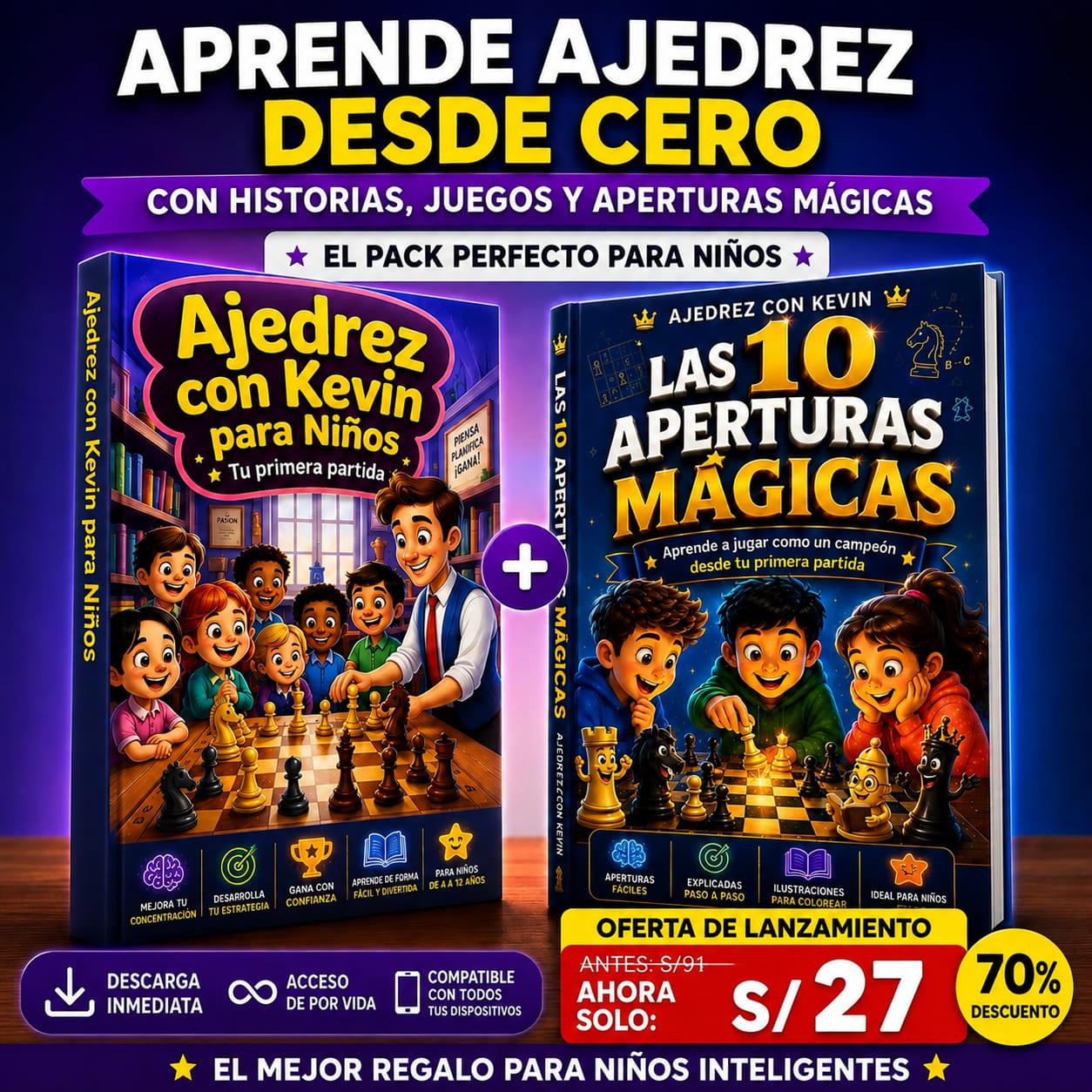Pack Premium Ajedrez para Niños